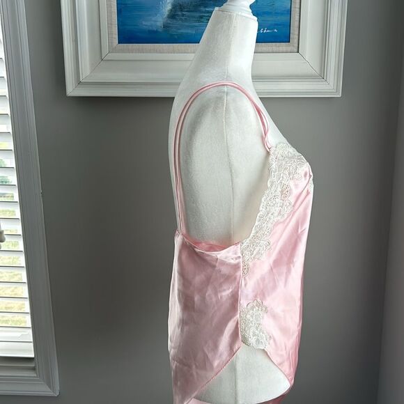Vintage 80s Victorias Secret Gold Label Pink Lace Nightie Sexy Bodysuit Medium - Picture 9 of 16